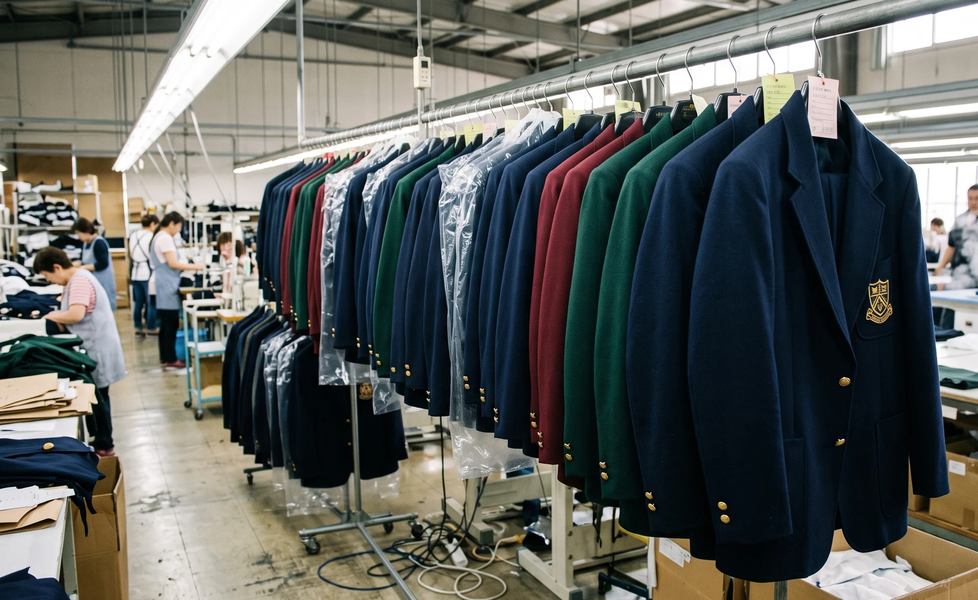 Heavy duty stitching on winter uniform bottoms and tracksuits